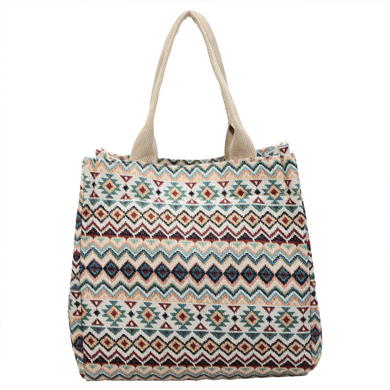 Artisanal Patterned Tote Bag