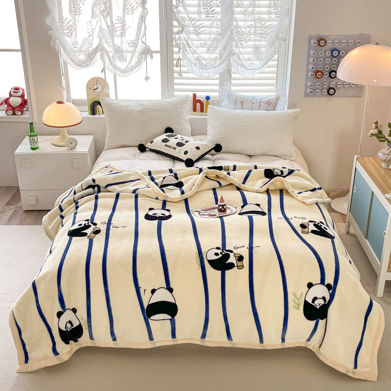 Floral Patterned Fleece Throw Blanket Kalsten
