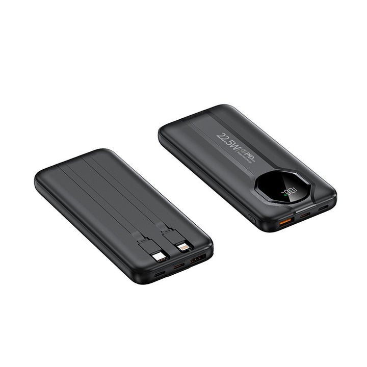 High-performance power bank with integrated charging cables Kalsten