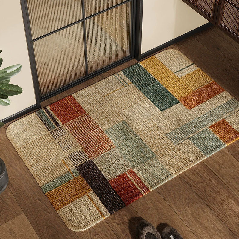 Textured Patchwork Area Rug