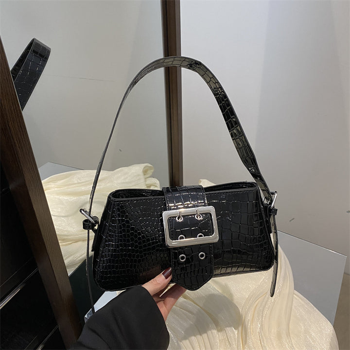 Croc-Embossed Handbag