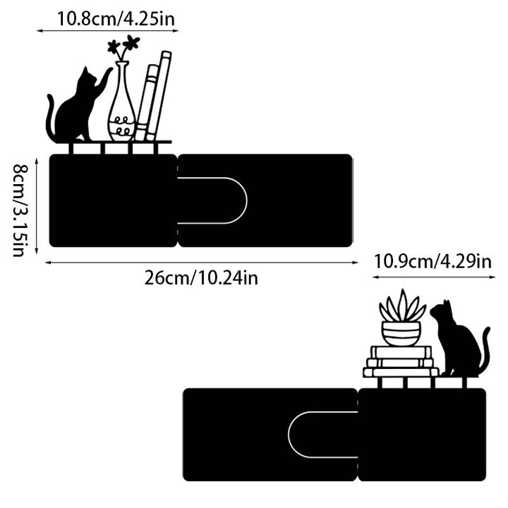 Decorative Cat-Themed Bookends