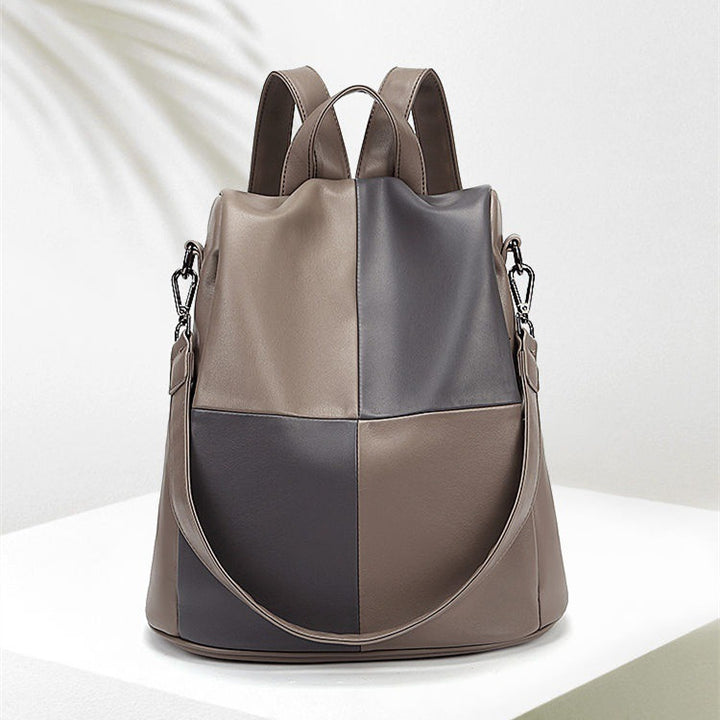 Chic Multi-Functional Leather Backpack