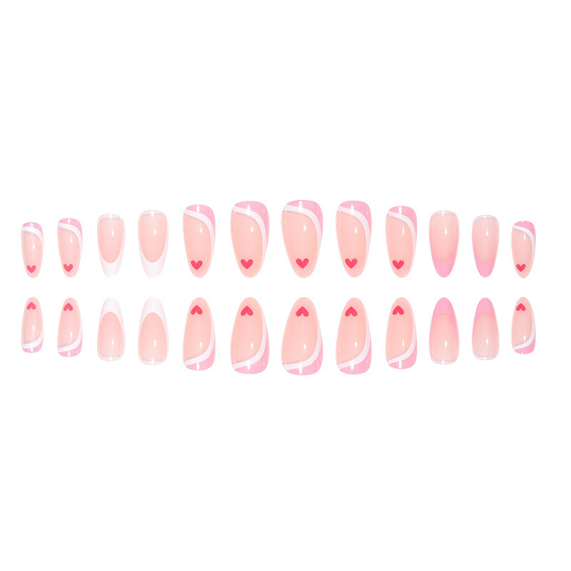 Artistic Heart-Embellished Nail Design Kalsten