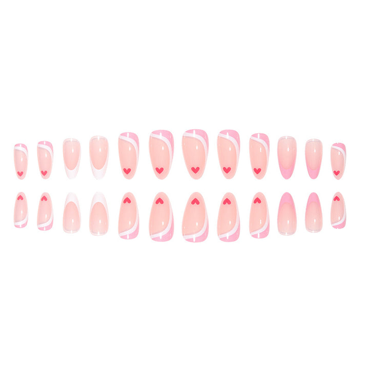 Artistic Heart-Embellished Nail Design Kalsten