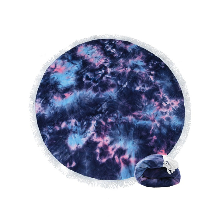 Ladies round beach blanket with fringes Kalsten