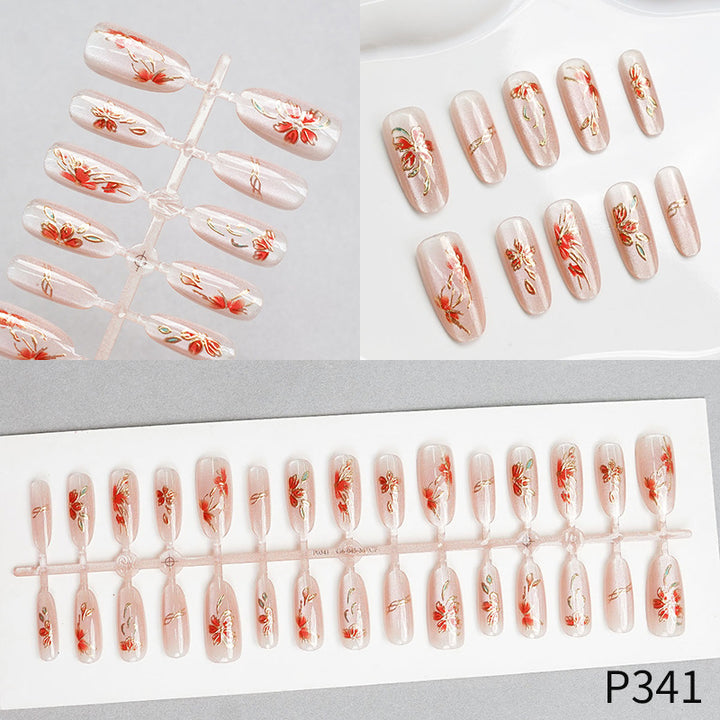 Floral Design Press-On Nails