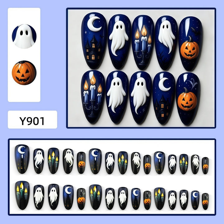 Artificial nails in festive Halloween design Kalsten