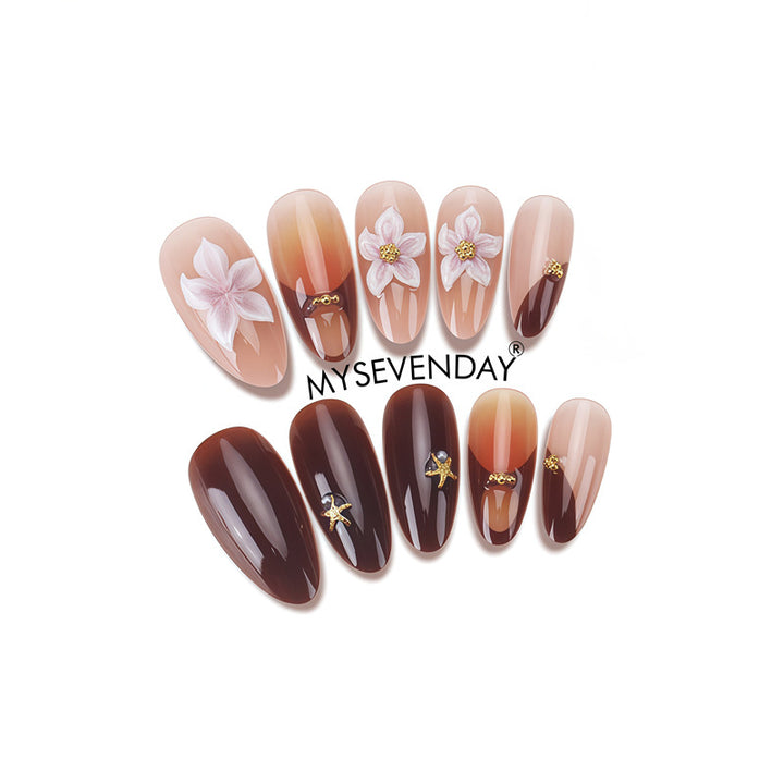 Floral Design Artistic Press-On Nails Kalsten