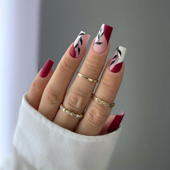 Elegant Stiletto Press-On Nail Art with Rhinestone Accents Kalsten