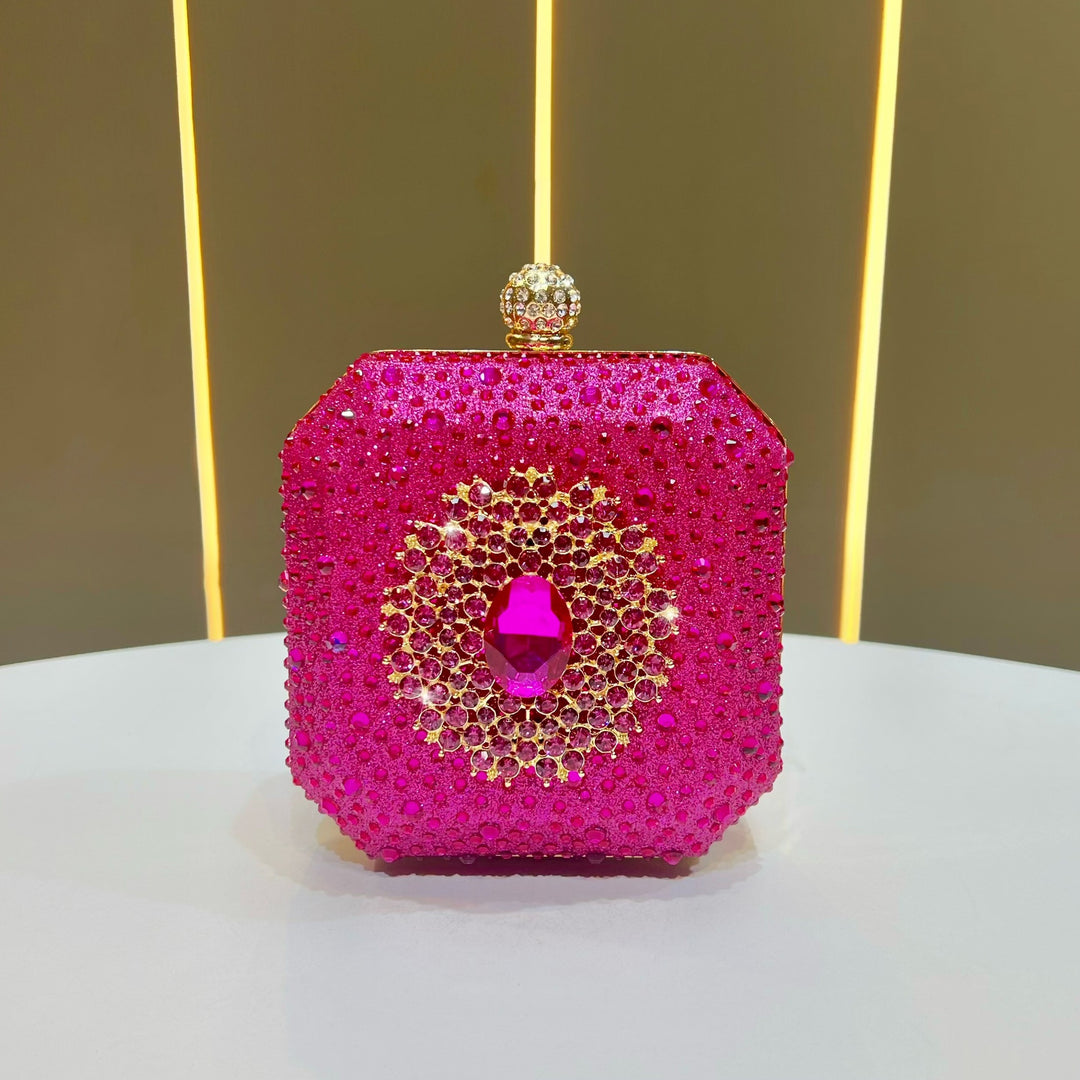 Dazzling Rhinestone-Embellished Clutch