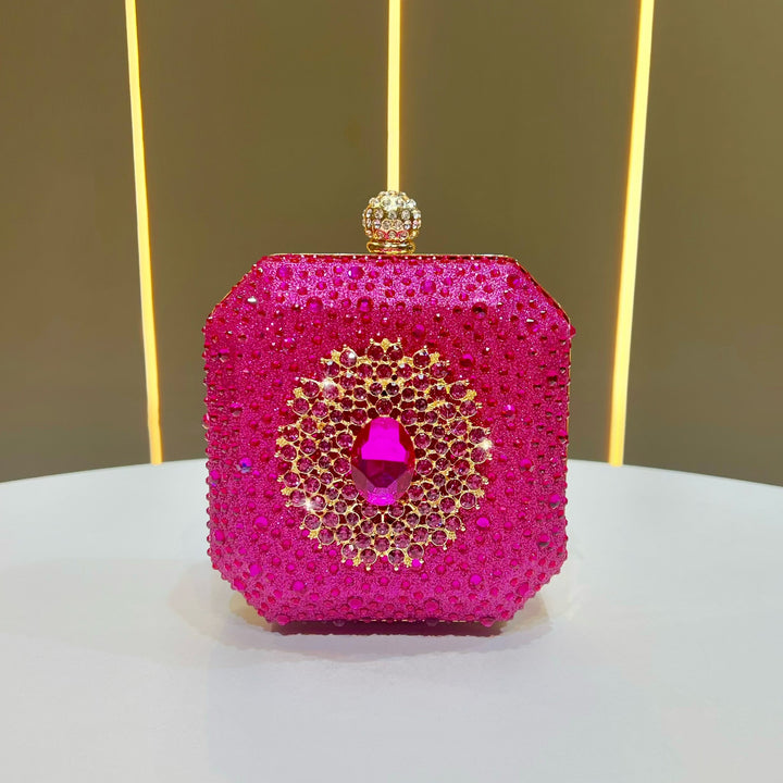 Dazzling Rhinestone-Embellished Clutch