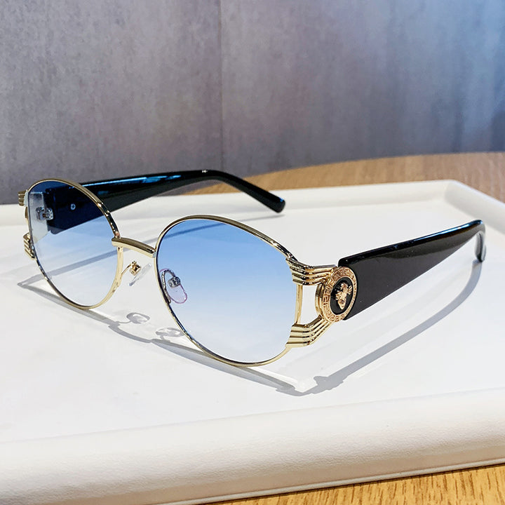 Ladies elegant sunglasses with luxurious metal frame and mirrored lenses Kalsten