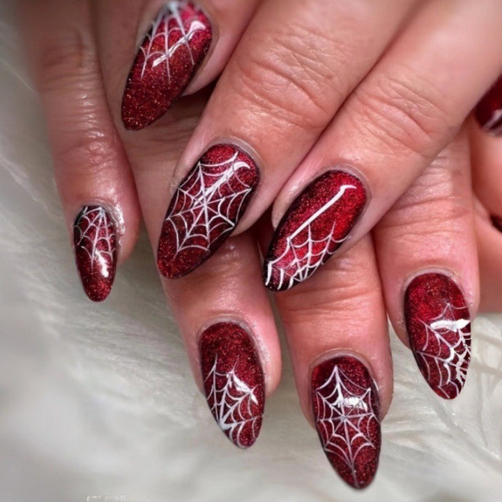 Gothic Spider Web Press-On Nails Kalsten