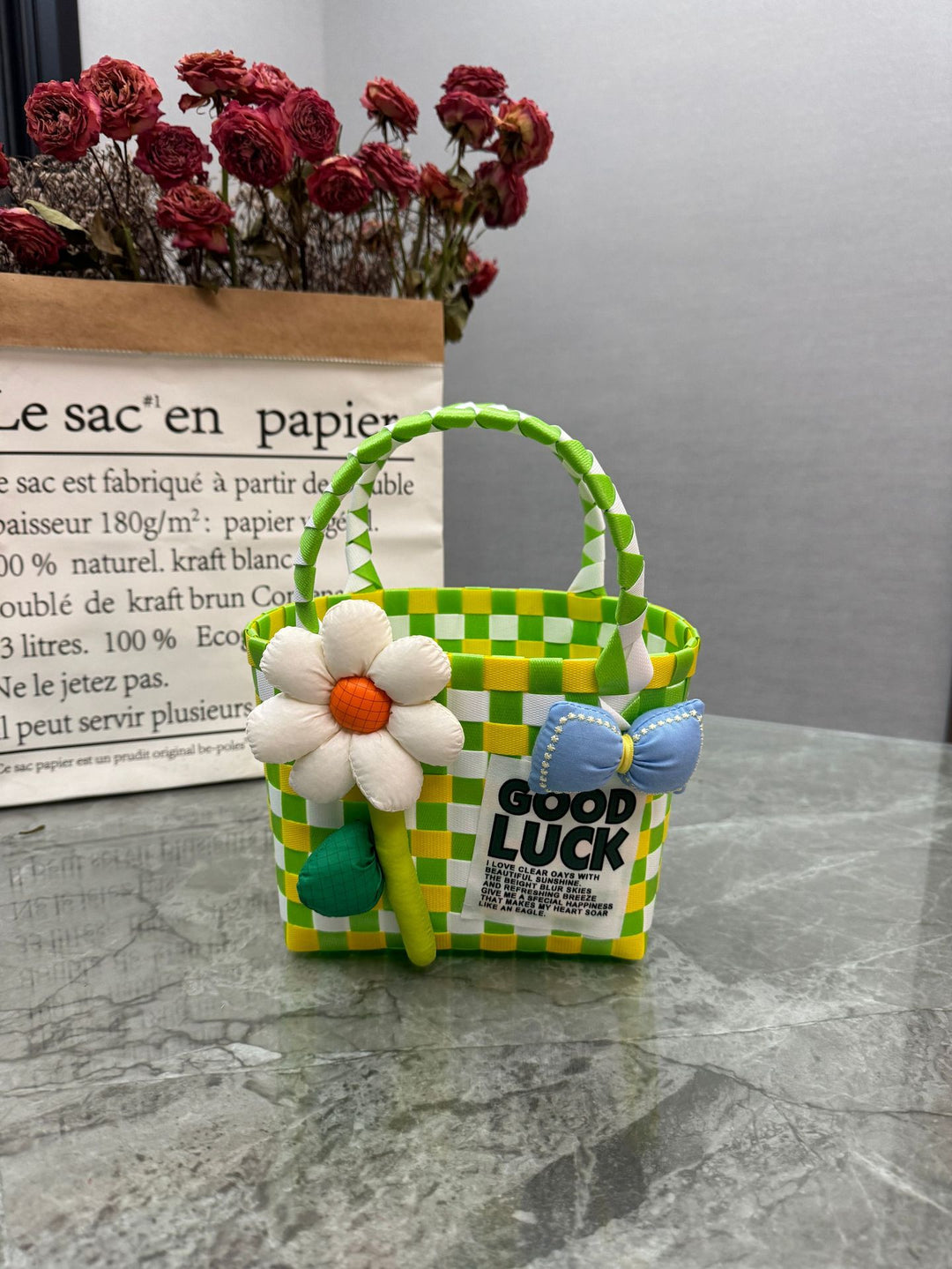 Playful and Colorful Basket Bag Kalsten