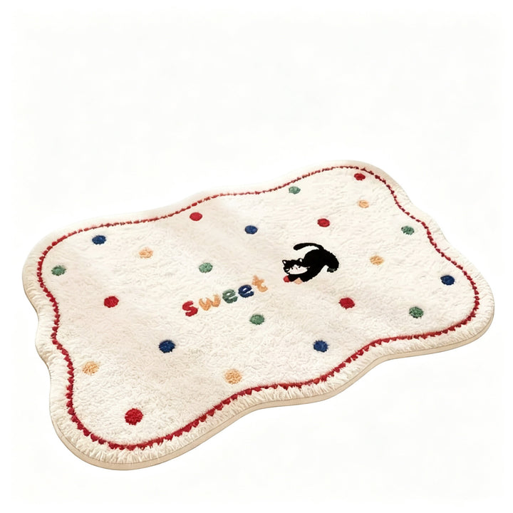 Cute Cartoon Cat-Themed Bath Mat