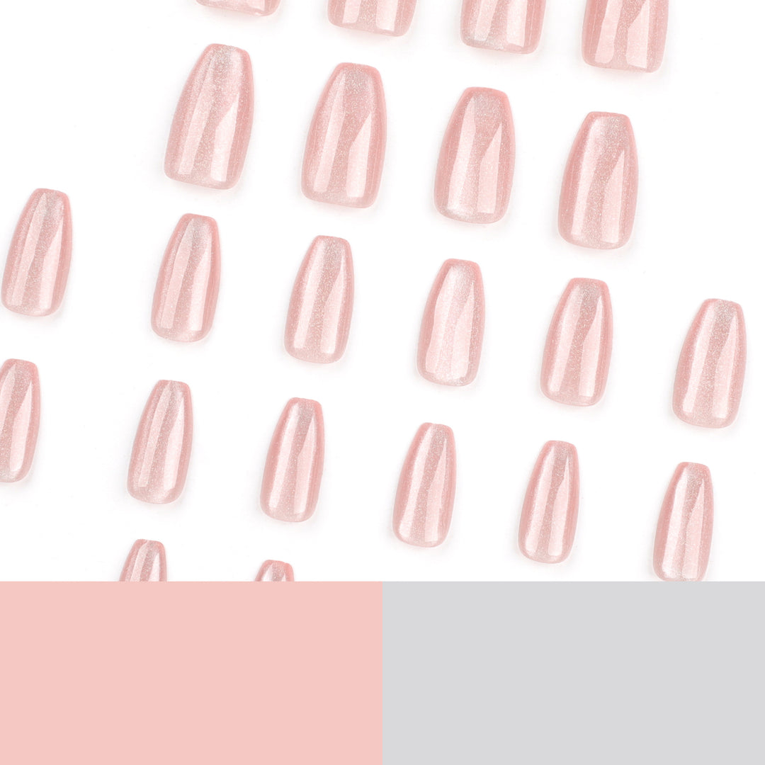 Glamorous artificial nails with glitter and ombre design Kalsten