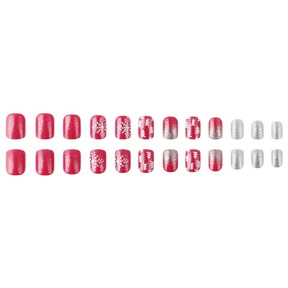 Festive Holiday Press-On Nail Art Kalsten