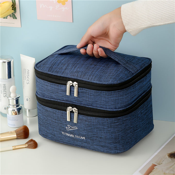 Dual-Layer Travel Cosmetic Organizer Kalsten