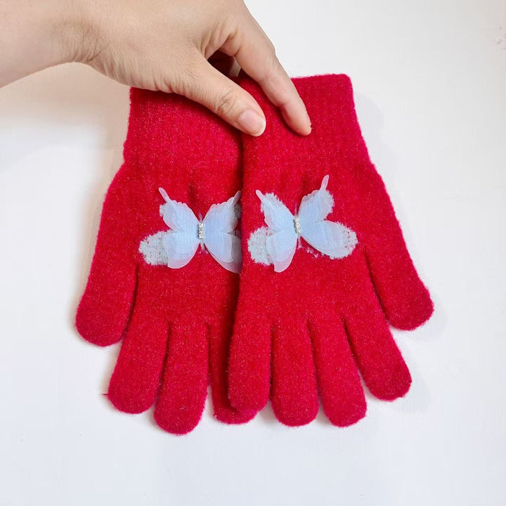 Butterfly Embellished Touchscreen Gloves Kalsten
