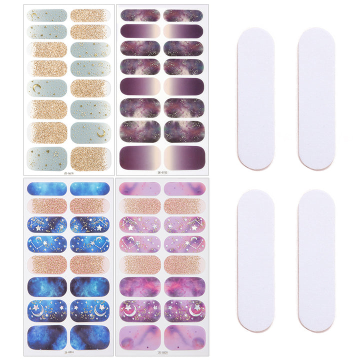 Sparkling Ombre Nail Art Wraps