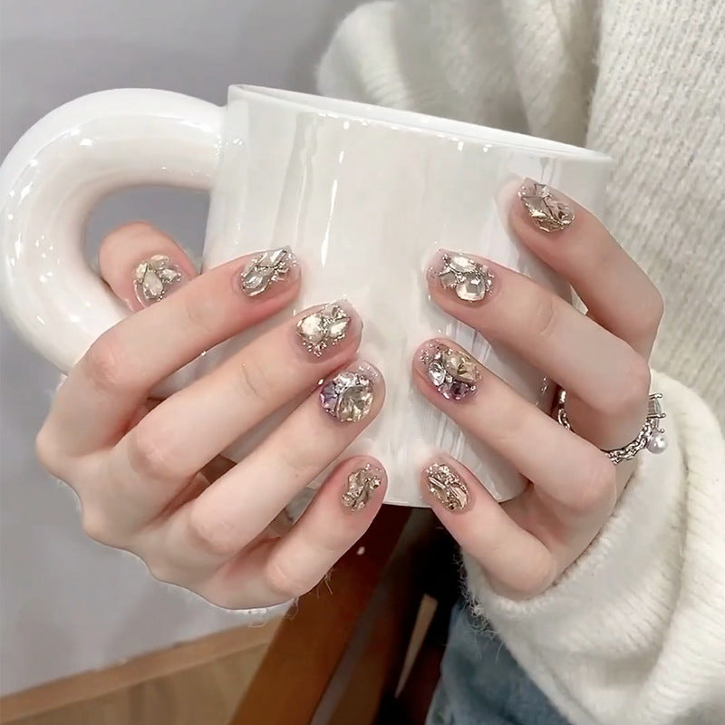 Natural Almond-Shaped Press-On Nails Kalsten