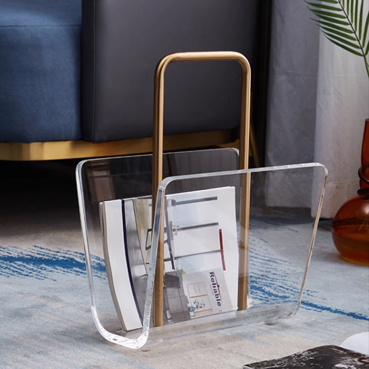 Stylish Clear Acrylic Magazine Holder