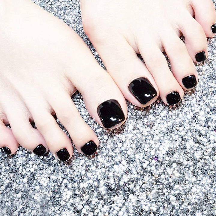 Elegant Glossy Press-On Toenails