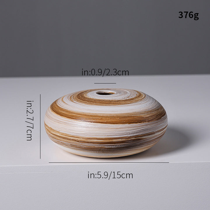 Artistic Spiral Design Ceramic Vase Kalsten