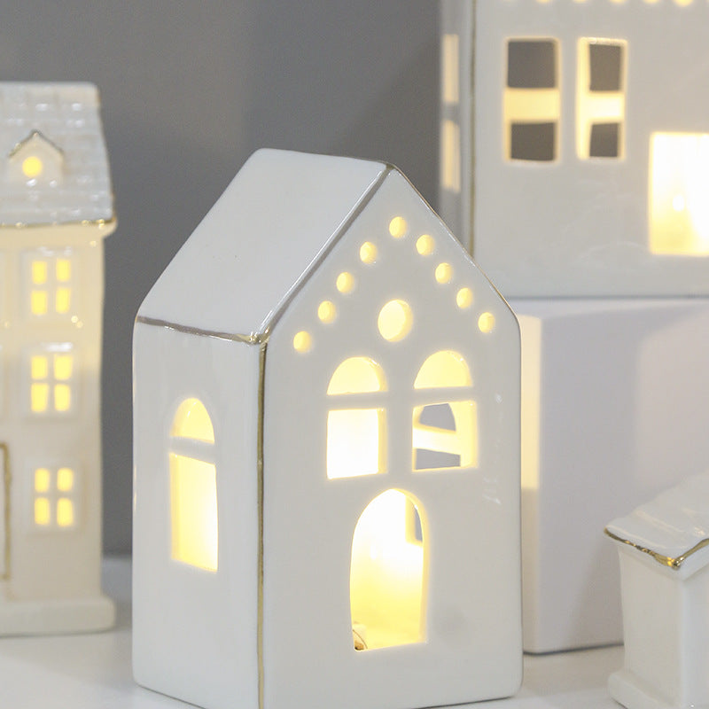 Decorative Ceramic House Lantern Kalsten