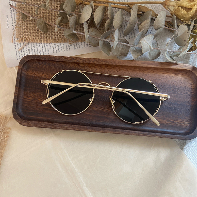 Fashionable Round Sunglasses with Fine Metal Frame Kalsten