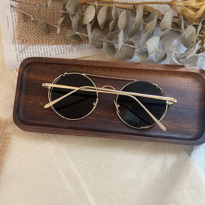 Fashionable Round Sunglasses with Fine Metal Frame Kalsten