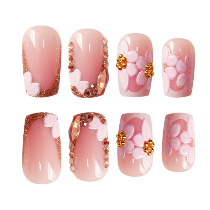 Floral Artistic Acrylic Nail Set Kalsten