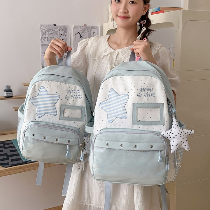 Trendy Star-Embellished Backpack Kalsten