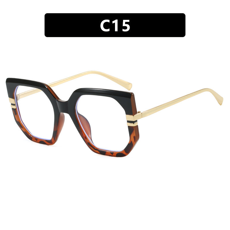 Women's geometric sunglasses with luxurious gold frame and polarized lenses Kalsten