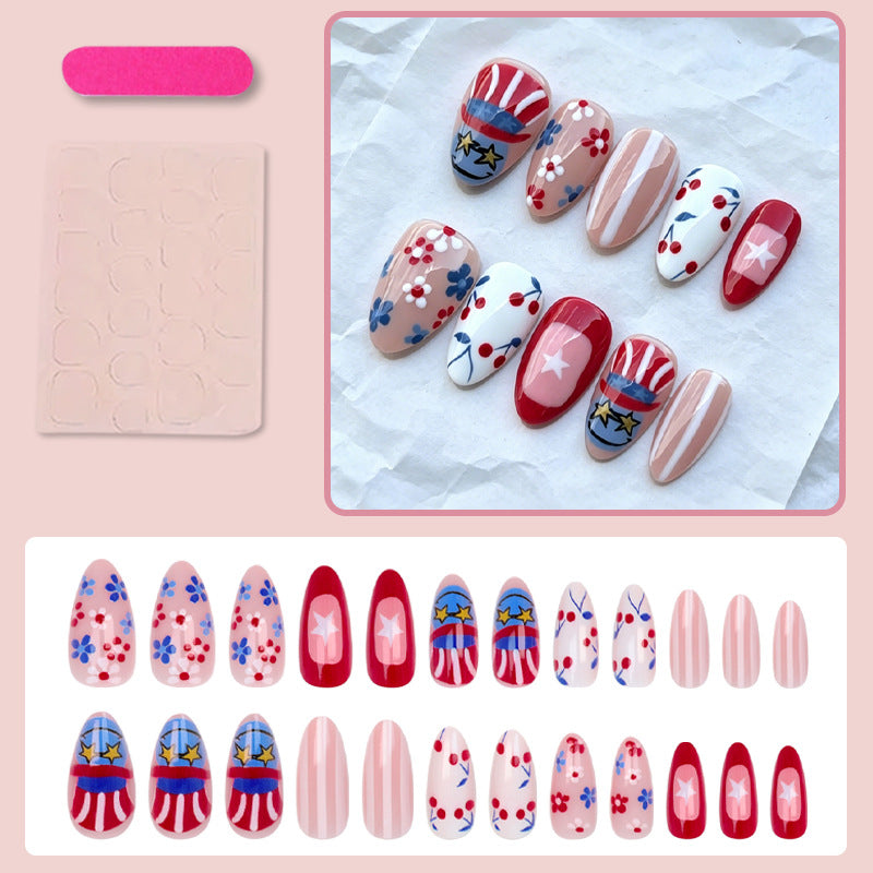 Artificial nail set with creative flower and star designs Kalsten