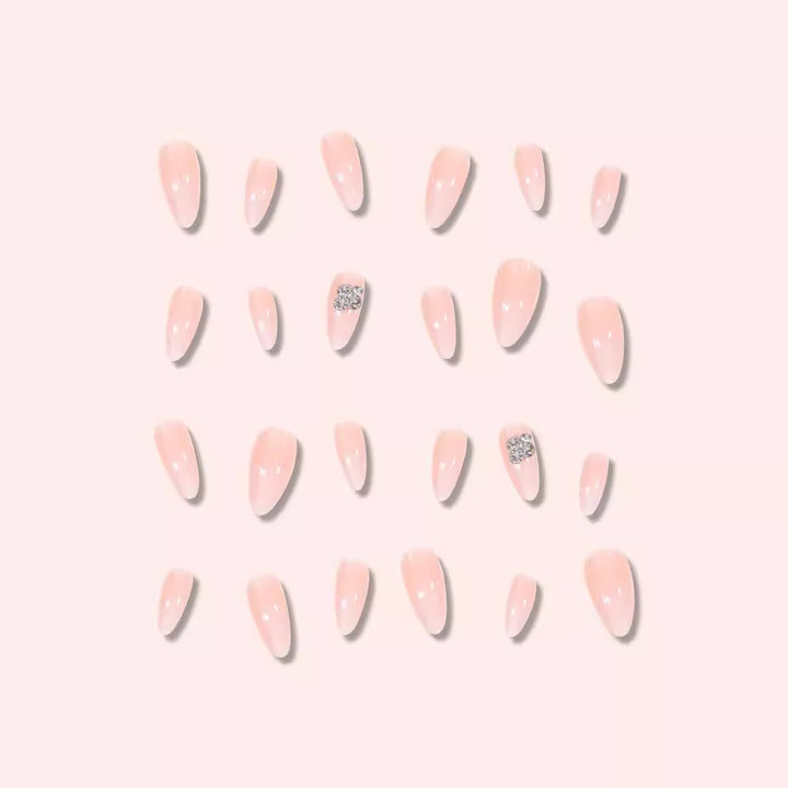 Premium Press-On Nail Set with Elegant Rhinestone Accents Kalsten