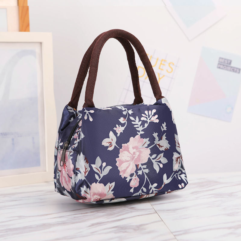 Floral Print Insulated Lunch Carrier Kalsten