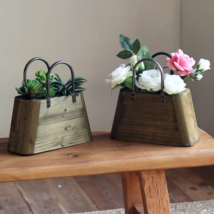 Wooden container with handles Kalsten