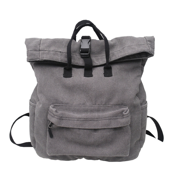 Stylish Roll-Top Canvas Backpack Kalsten