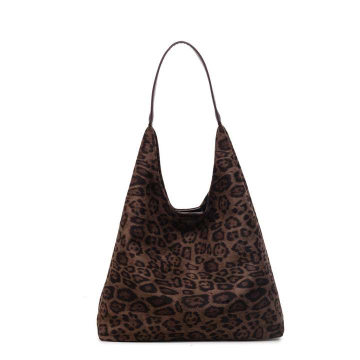 Suede Leopard Print Hobo Bag Kalsten