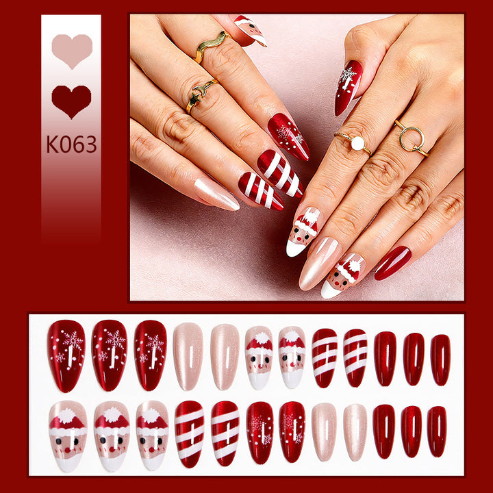 Artificial nails with festive Christmas design Kalsten