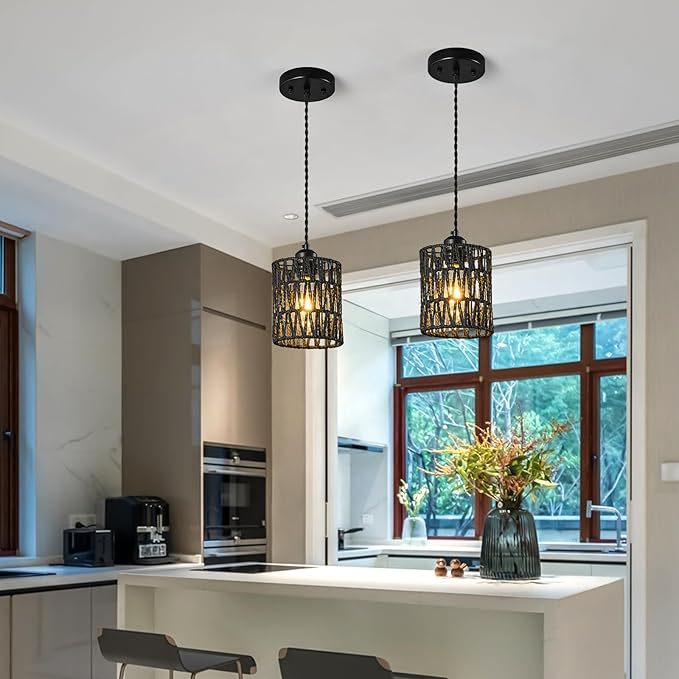 Woven Pendant Light Fixture