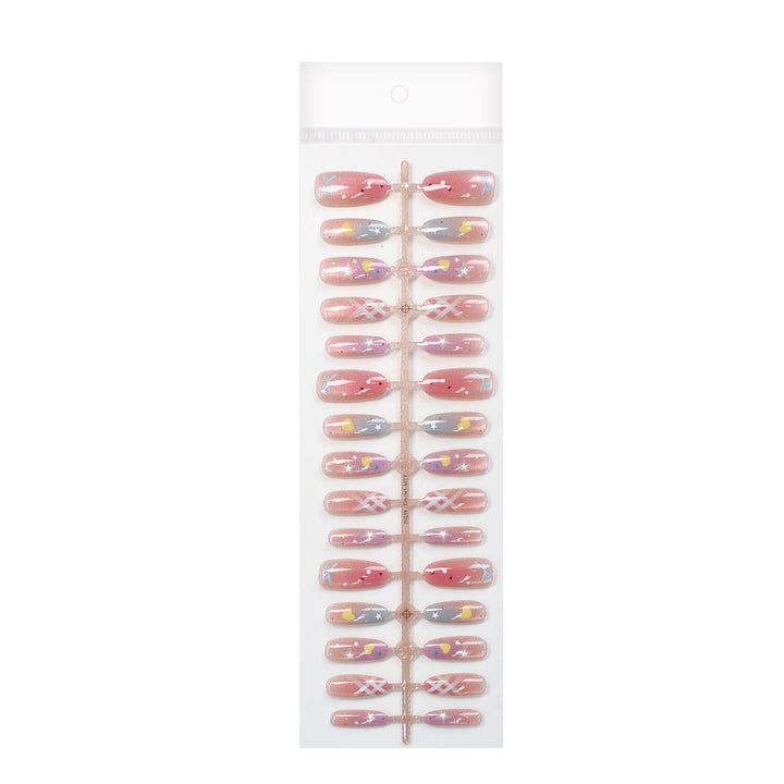 Colorful Patterned Press-On Nail Art Set Kalsten