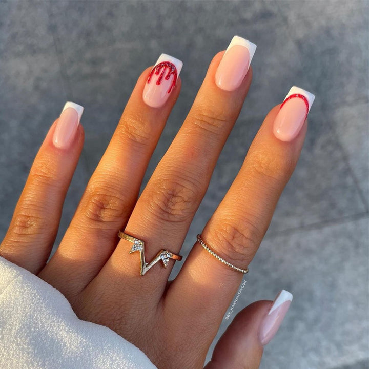 Elegant Stiletto Press-On Nail Art with Rhinestone Accents Kalsten