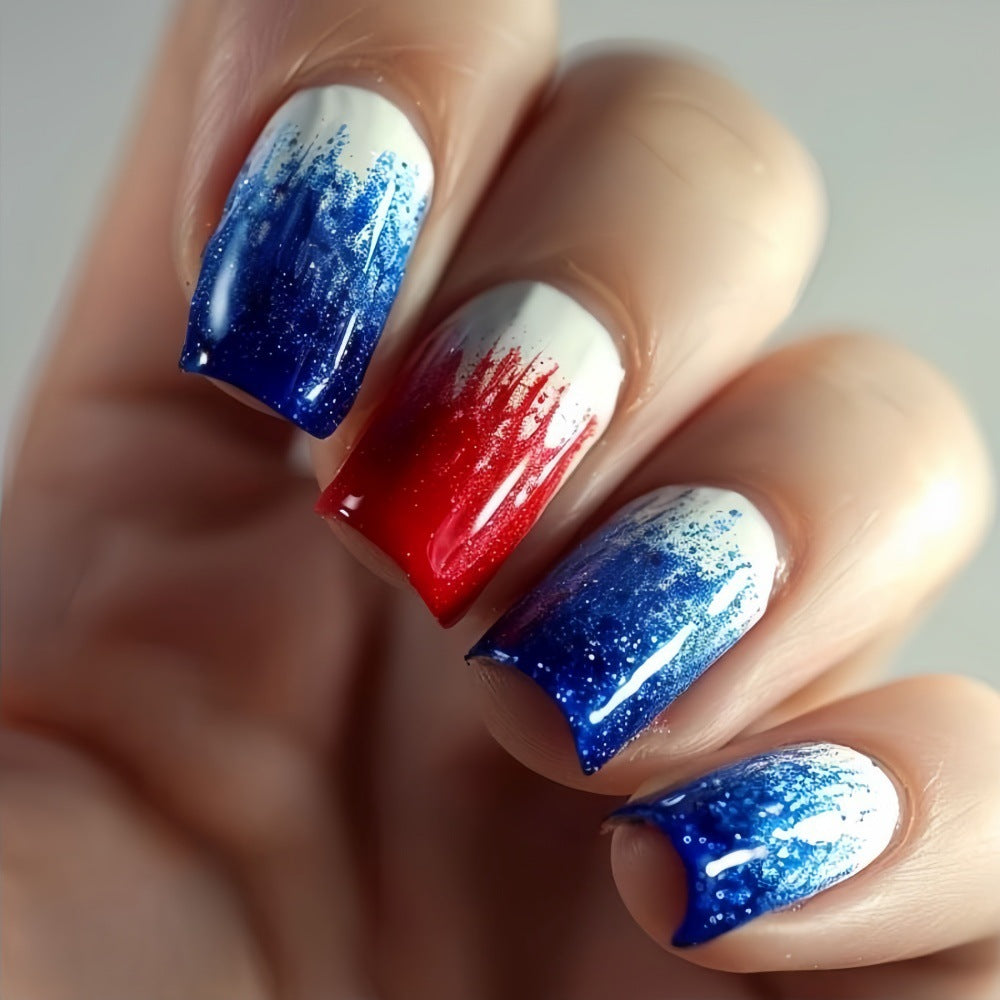 Art nails in creative gradient colors Kalsten
