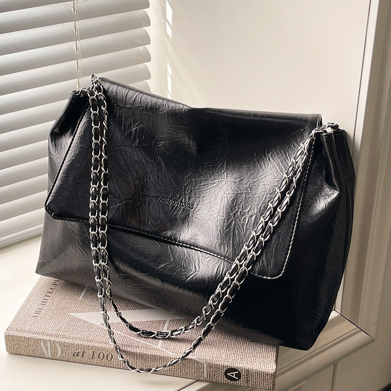 Shoulder Bag with Chain Detail