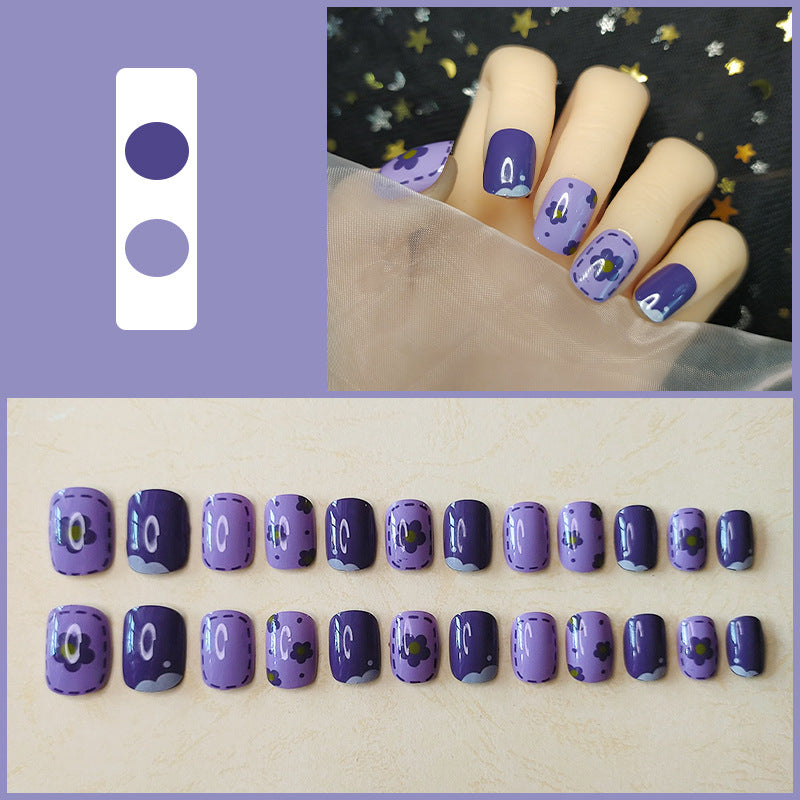 Artistic Floral Press-On Nail Set  1791804112