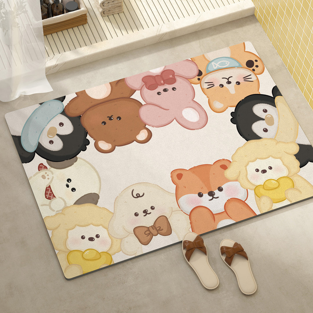 Cute Animal-Themed Bathroom Mat Kalsten