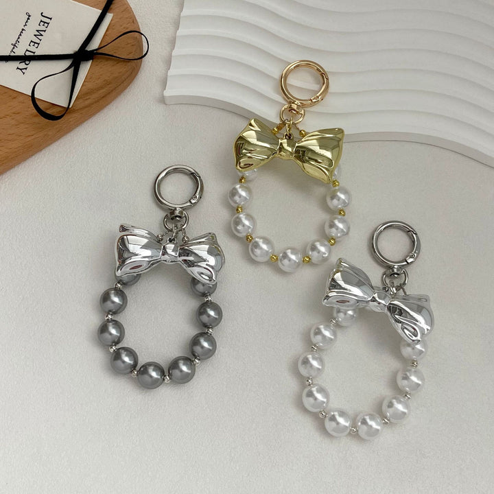 Elegant Pearl Bow Keychain Kalsten